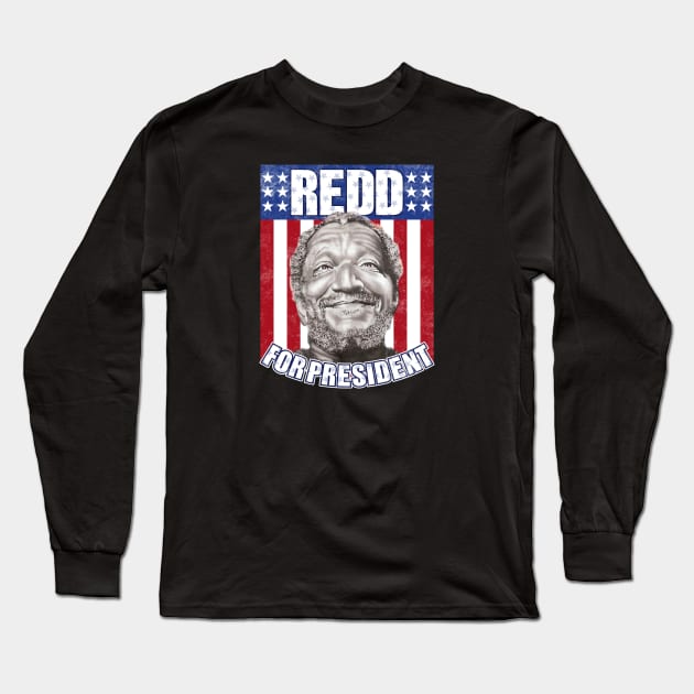 Redd Foxx Fred for President Long Sleeve T-Shirt by Fauzi ini senggol dong